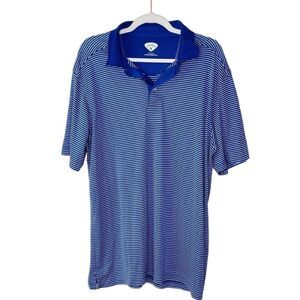 Mens Callaway Striped Golf blue polo shirt sz. XL #AA